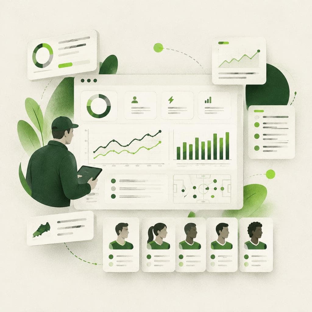 Painel com números e atletas